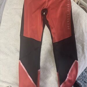 Under Armour Coral and Black Athletic Leggings